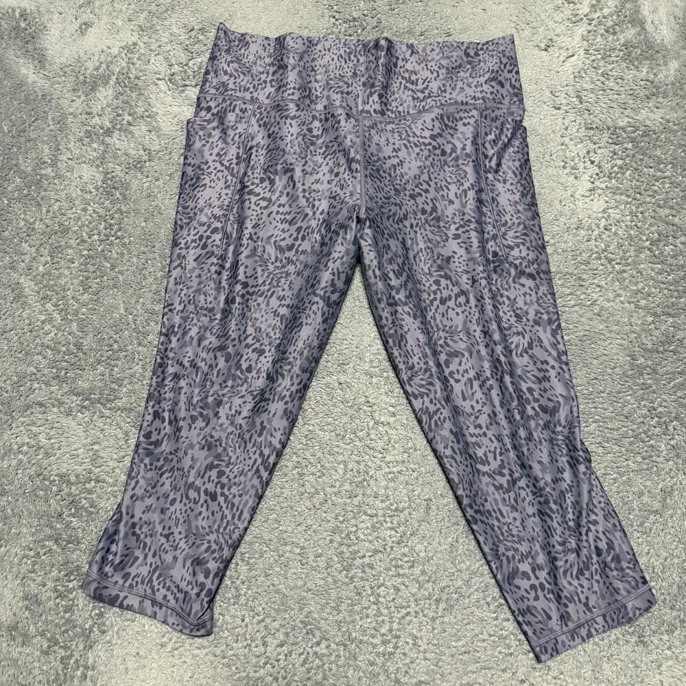 Athleta Salutation Stash Pocket II Leggings Womens XL Liquid Petals Violet